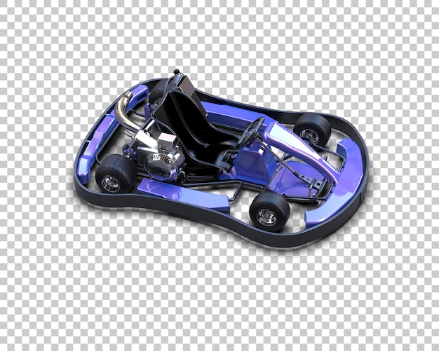Ilustración de renderización 3D de un coche de carreras realista aislado en el fondo