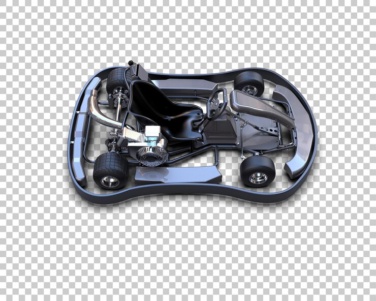 PSD ilustración de renderización 3d de un coche de carreras realista aislado en el fondo