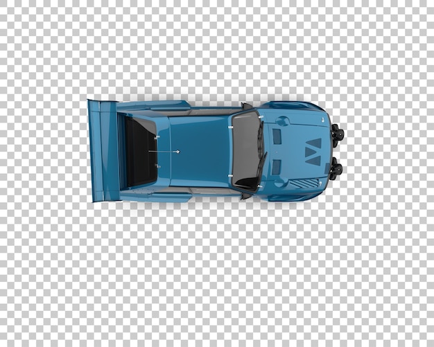Ilustración de renderización 3D de un coche de carreras realista aislado en el fondo