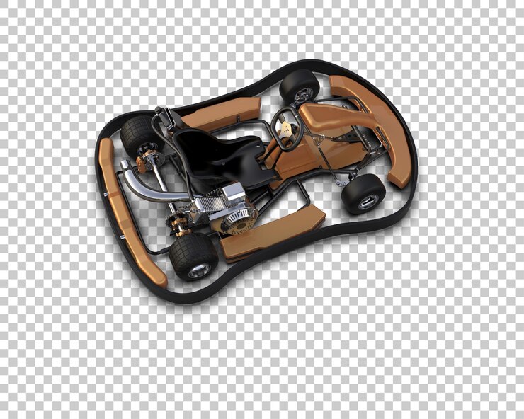PSD ilustración de renderización 3d de un coche de carreras realista aislado en el fondo
