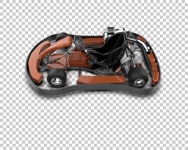 Ilustración de renderización 3D de un coche de carreras realista aislado en el fondo