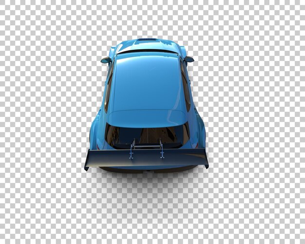 Ilustración de renderización 3D de un coche de carreras realista aislado en el fondo