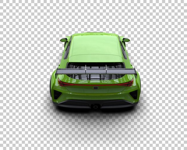 Ilustración de renderización 3D de un coche de carreras realista aislado en el fondo