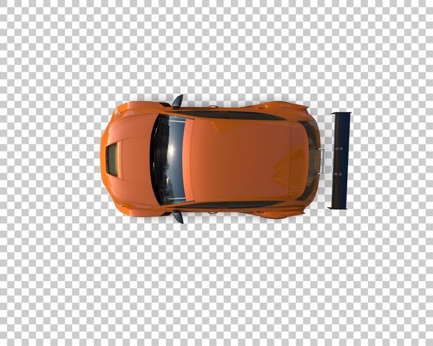 Ilustración de renderización 3D de un coche de carreras realista aislado en el fondo