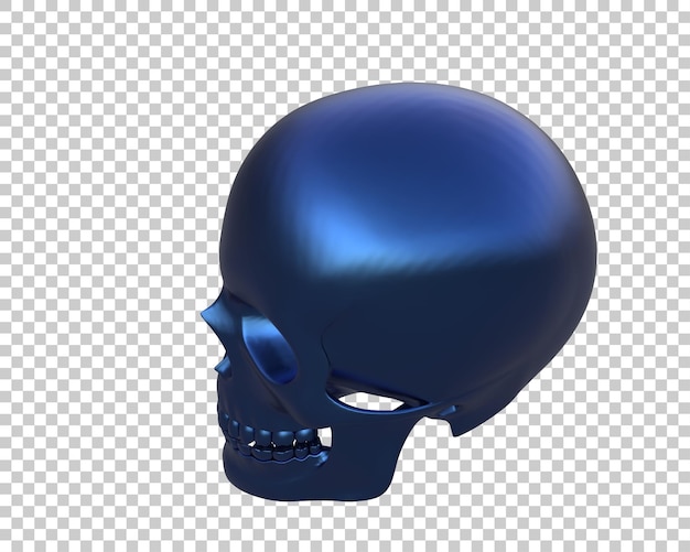 Ilustración de renderización 3D del cráneo aislado en el fondo