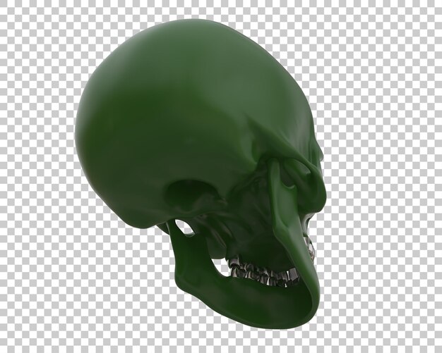 Ilustración de renderización 3D del cráneo aislado en el fondo