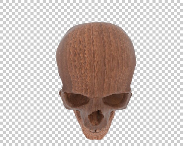Ilustración de renderización 3D del cráneo aislado en el fondo