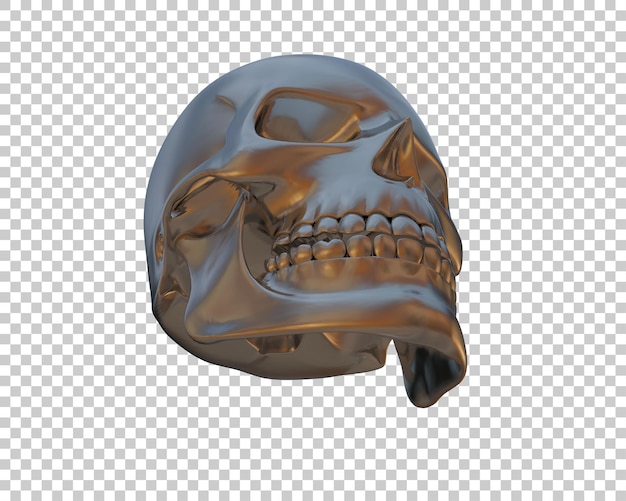 Ilustración de renderización 3D del cráneo aislado en el fondo