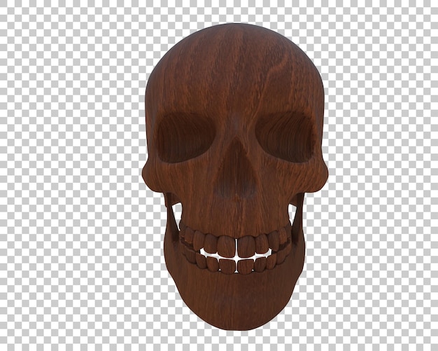 Ilustración de renderización 3D del cráneo aislado en el fondo
