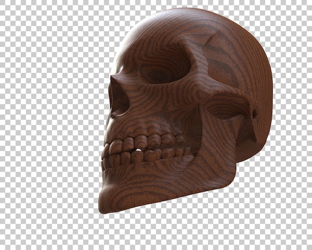 Ilustración de renderización 3D del cráneo aislado en el fondo