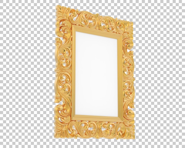 Ilustración de renderización 3D del cuadro aislado en un fondo transparente