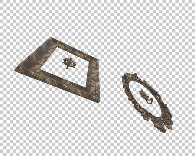 Ilustración de renderización 3D del cuadro aislado en un fondo transparente