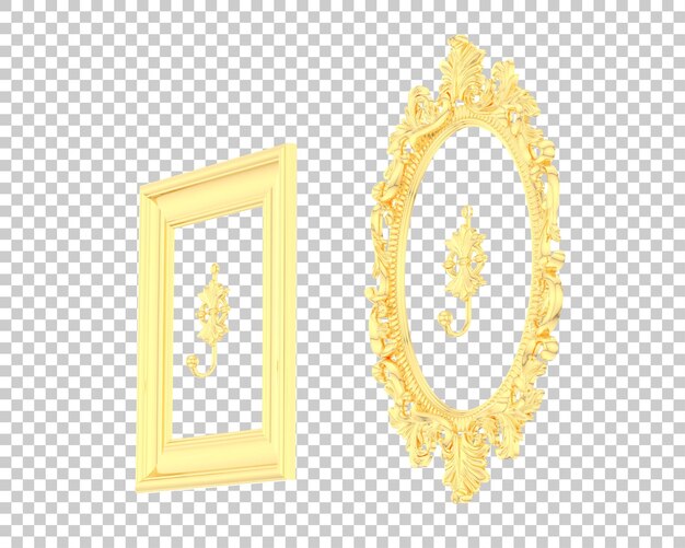 Ilustración de renderización 3d del cuadro aislado en un fondo transparente
