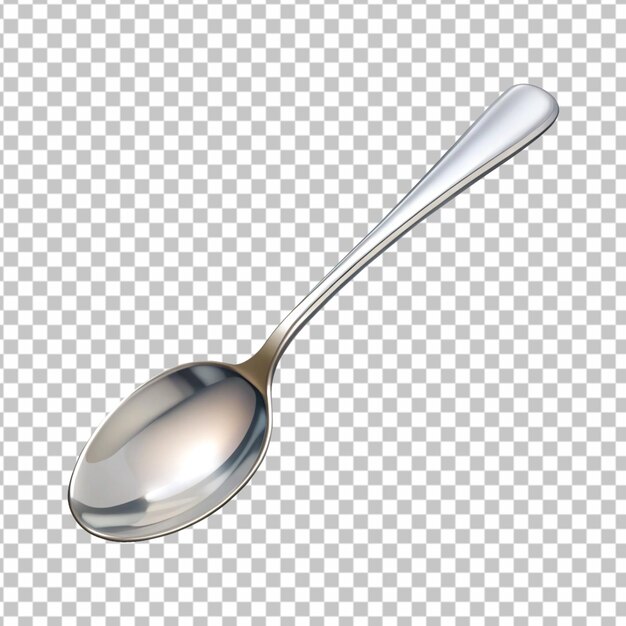 Ilustración de renderización en 3D de una cuchara aislada sobre un fondo transparente