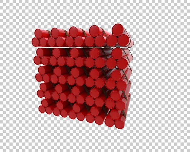 Ilustración de renderización 3D de dinamita aislada en el fondo