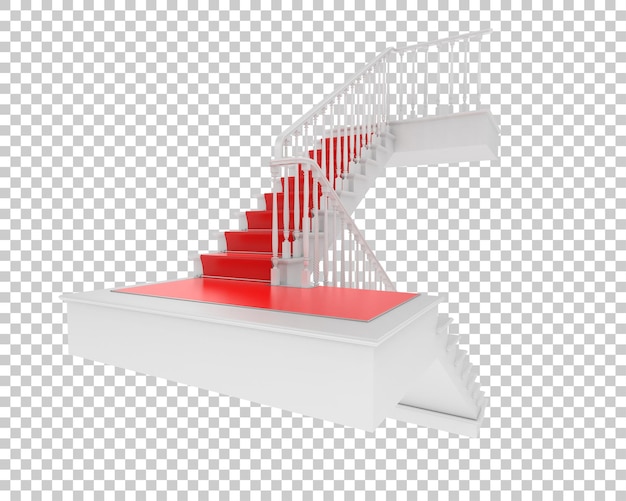PSD ilustración de renderización en 3d de una escalera aislada sobre un fondo transparente