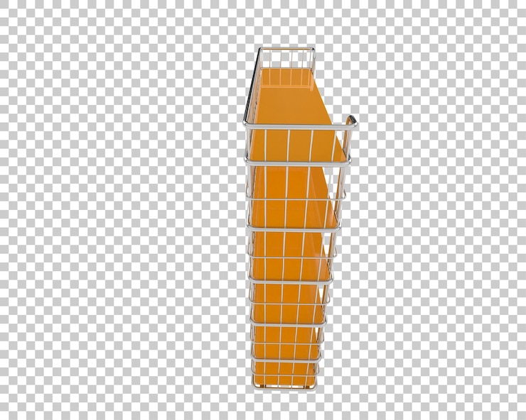 PSD ilustración de renderización 3d de estanterías aisladas sobre un fondo transparente