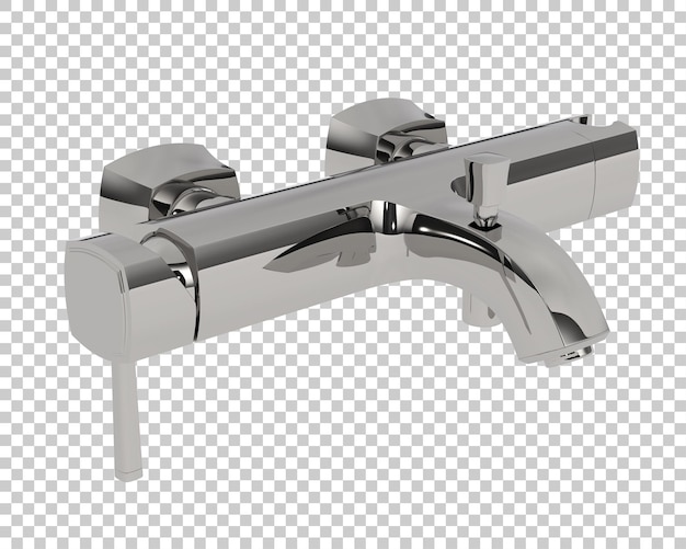 Ilustración de renderización 3D del grifo aislado en un fondo transparente