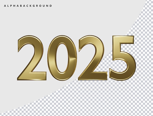 PSD ilustración de renderización 3d del icono 2025