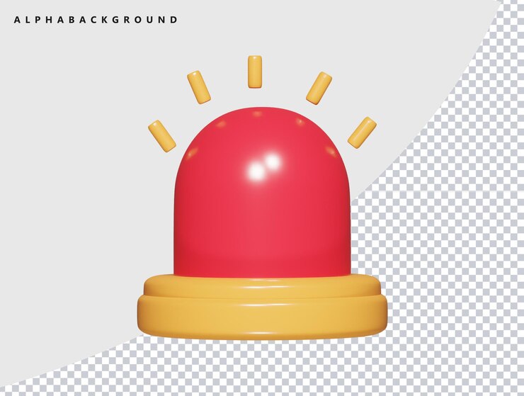 PSD ilustración de renderización en 3d del icono de sairen