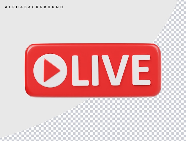 Ilustración de renderización en 3D del icono en vivo