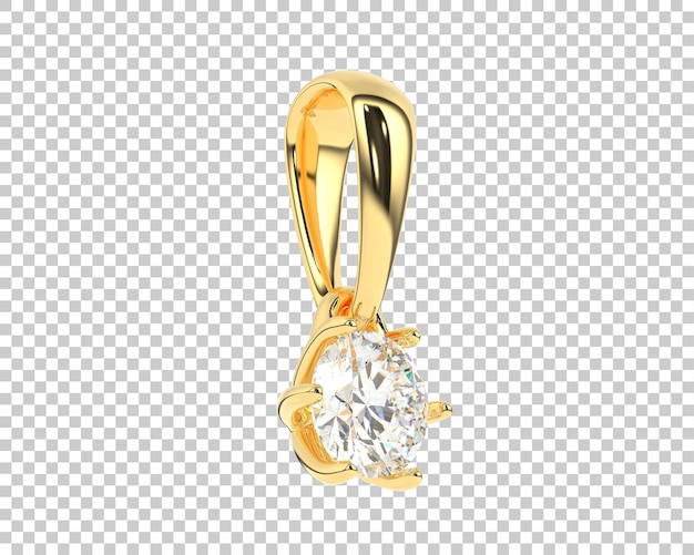 Ilustración de renderización 3D de joyas aisladas en el fondo