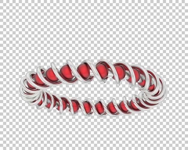 Ilustración de renderización 3D de joyas aisladas en el fondo