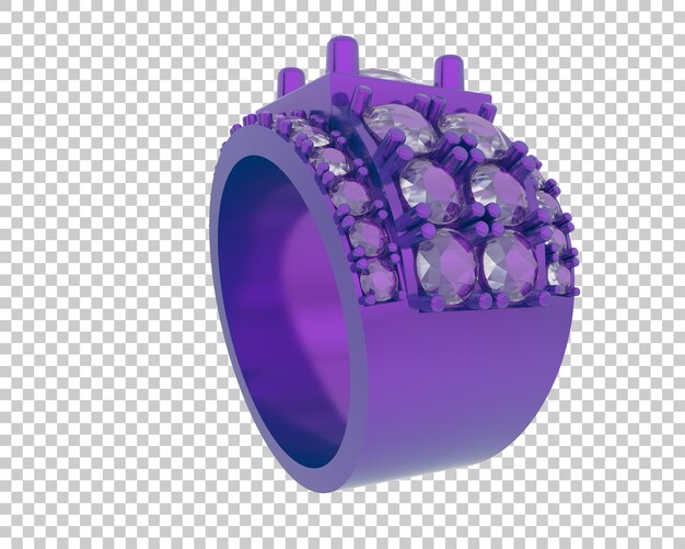 Ilustración de renderización 3D de joyas aisladas en el fondo