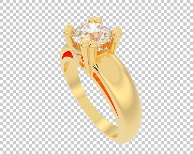 Ilustración de renderización 3D de joyas aisladas en el fondo