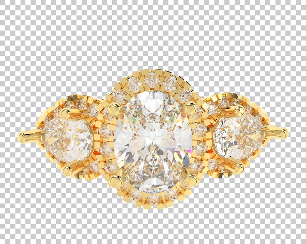 Ilustración de renderización 3D de joyas aisladas en el fondo