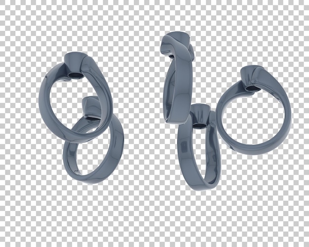 Ilustración de renderización 3D de joyas aisladas en el fondo