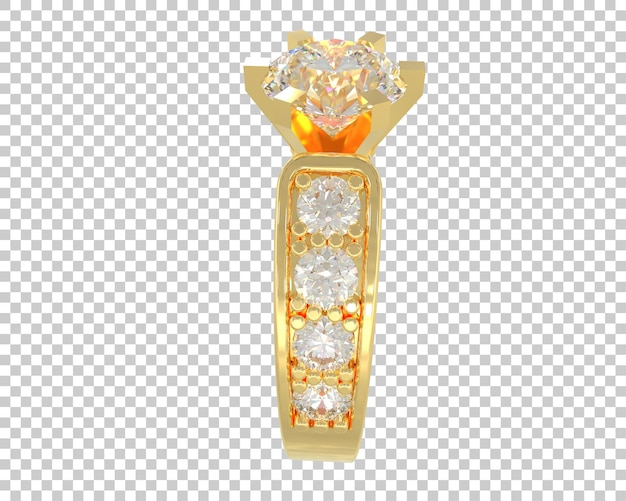Ilustración de renderización 3D de joyas aisladas en el fondo