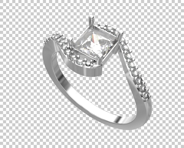 Ilustración de renderización 3D de joyas aisladas en el fondo