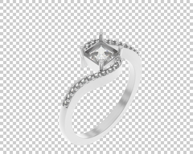 Ilustración de renderización 3D de joyas aisladas en el fondo