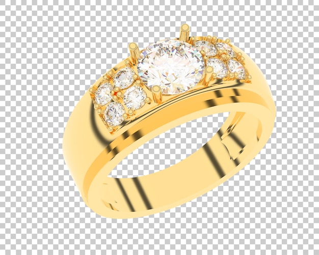 Ilustración de renderización 3D de joyas aisladas en el fondo