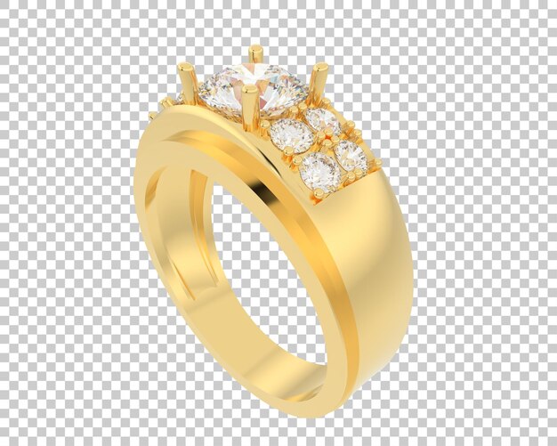 Ilustración de renderización 3D de joyas aisladas en el fondo
