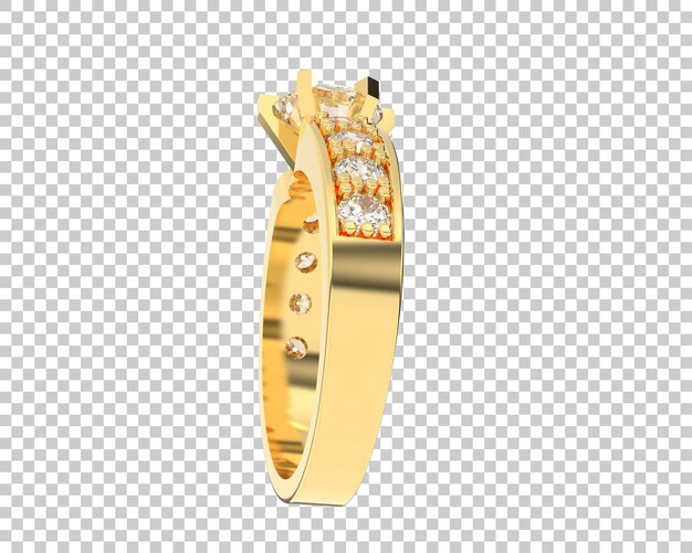 Ilustración de renderización 3D de joyas aisladas en el fondo