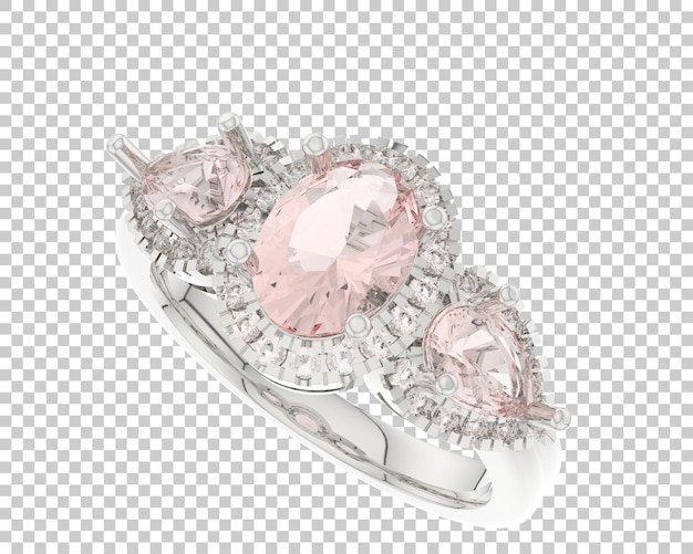 Ilustración de renderización 3D de joyas aisladas en el fondo