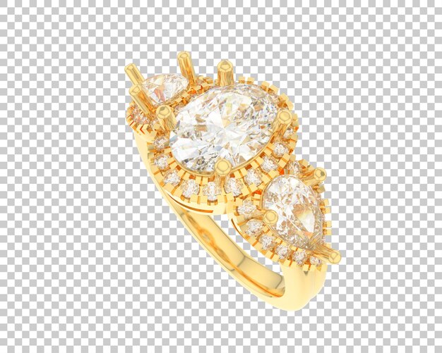 Ilustración de renderización 3D de joyas aisladas en el fondo
