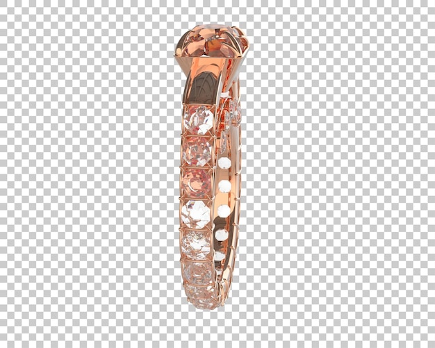 Ilustración de renderización 3D de joyas aisladas en el fondo