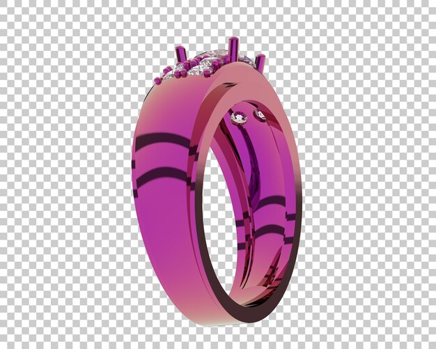 Ilustración de renderización 3D de joyas aisladas en el fondo