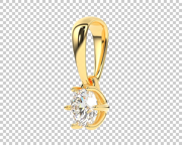 Ilustración de renderización 3D de joyas aisladas en el fondo