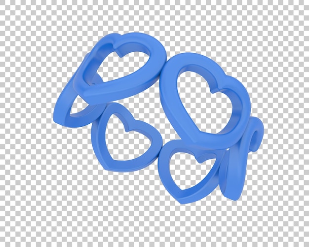 Ilustración de renderización 3D de joyas aisladas en el fondo