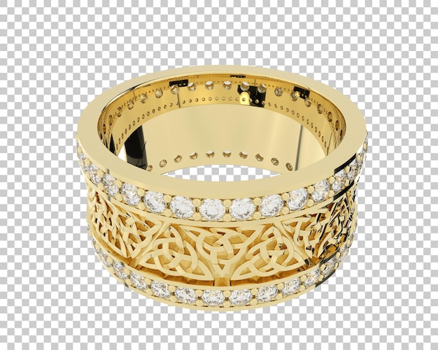 Ilustración de renderización 3D de joyas aisladas en el fondo