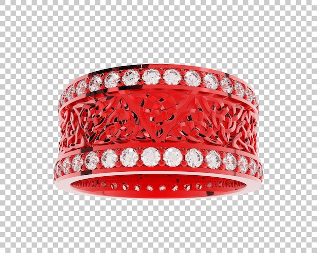Ilustración de renderización 3D de joyas aisladas en el fondo