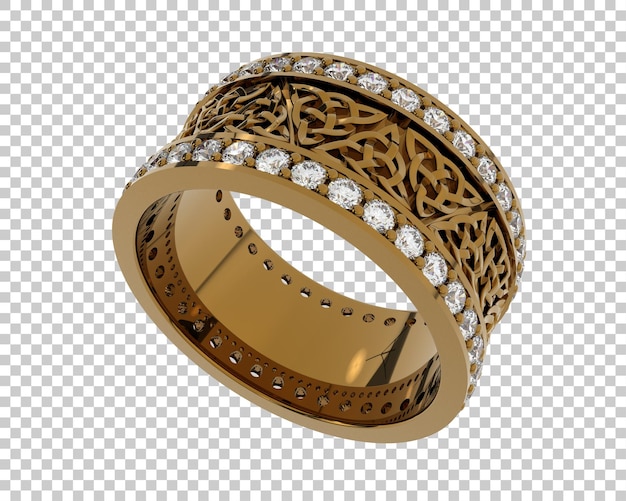 Ilustración de renderización 3D de joyas aisladas en el fondo
