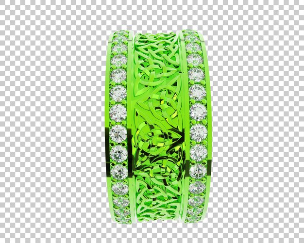Ilustración de renderización 3D de joyas aisladas en el fondo