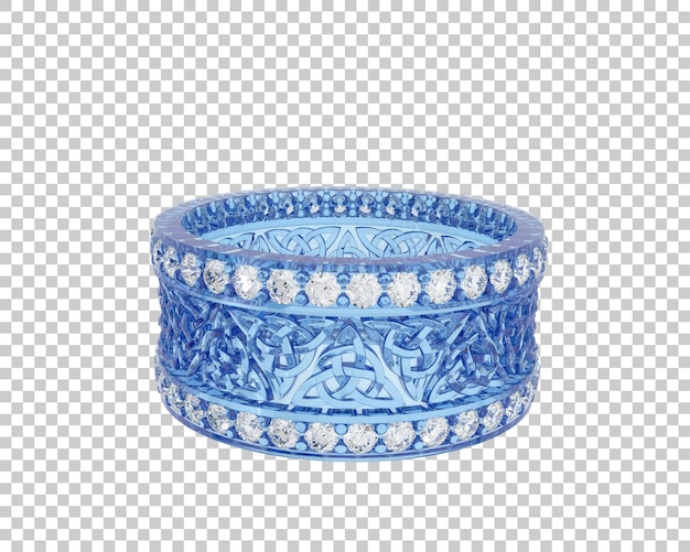 Ilustración de renderización 3D de joyas aisladas en el fondo