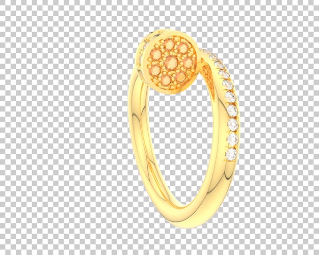 Ilustración de renderización 3D de joyas aisladas en el fondo