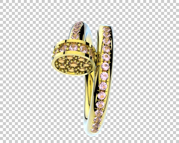 Ilustración de renderización 3D de joyas aisladas en el fondo